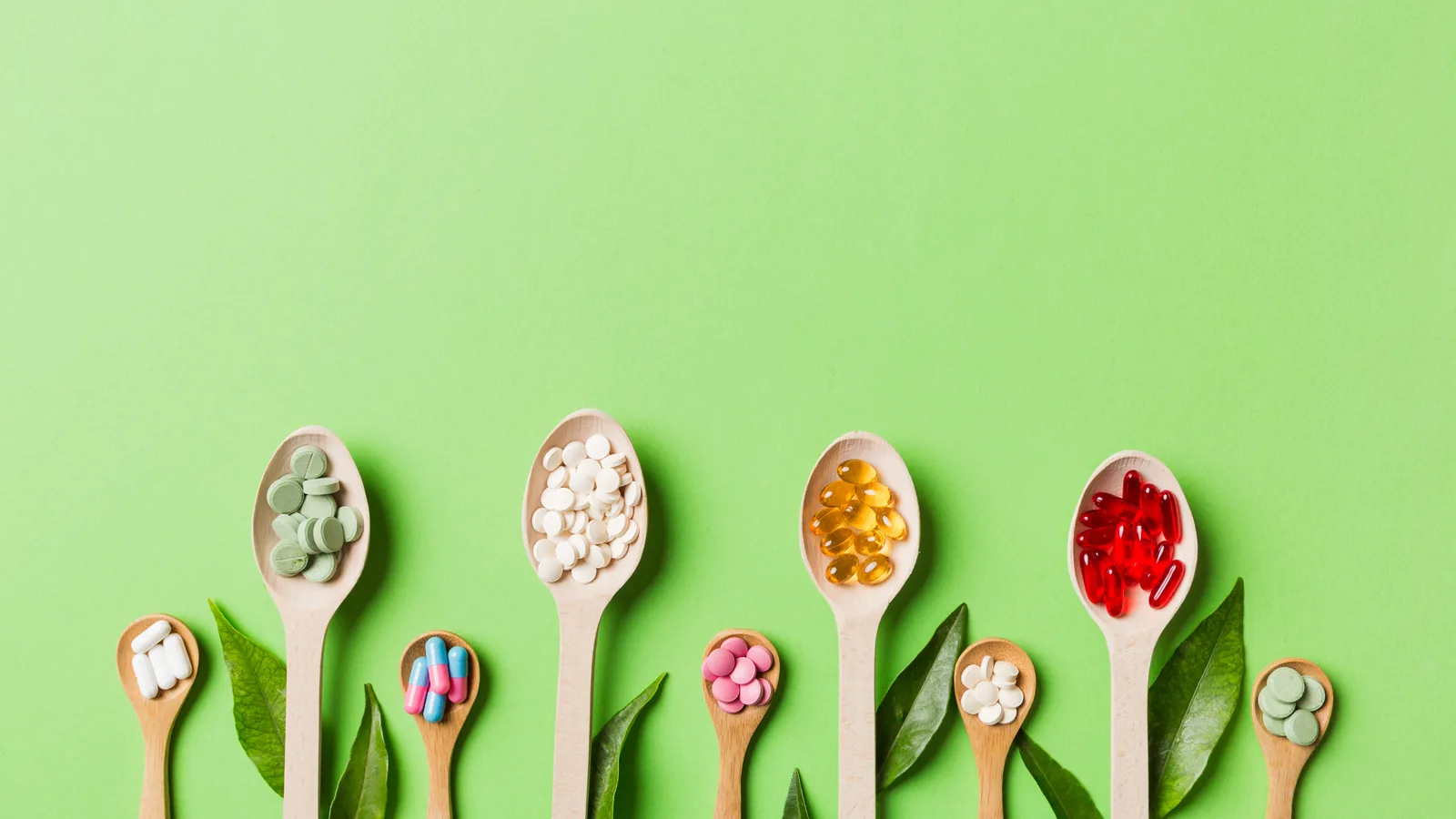 Supplement forms in wooden spoons